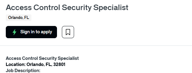 Access control security specialist job listing in Orlando FL – Security guard training opportunities with Guard Training