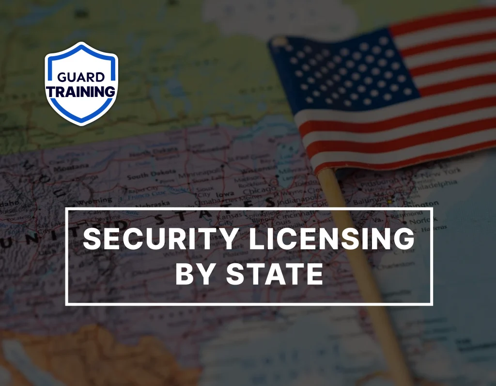 State licensing map for online security training requirements across the United States